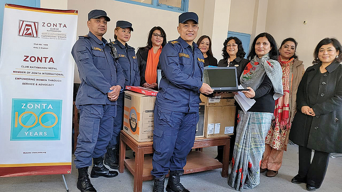 Zonta Club Kathmandu distributes desktops and laptops to Lalitpur Metropolitan Police