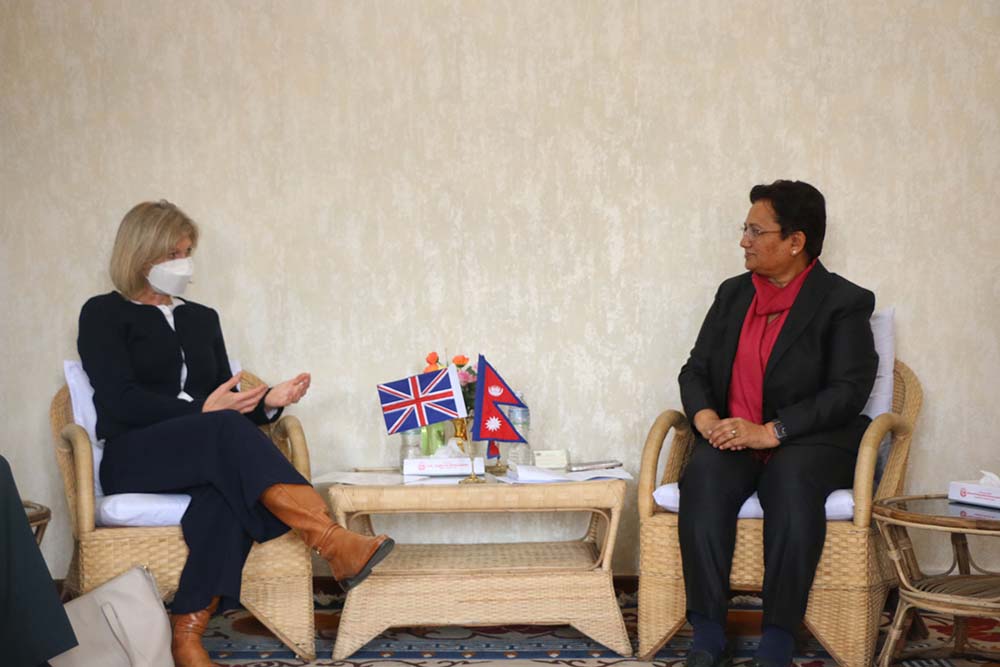 UK ambassador Pollitt calls on Minister Bhusal, discusses energy issues