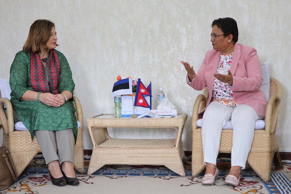 Estonian Ambassador to Nepal Kivi calls on Minister Bhusal