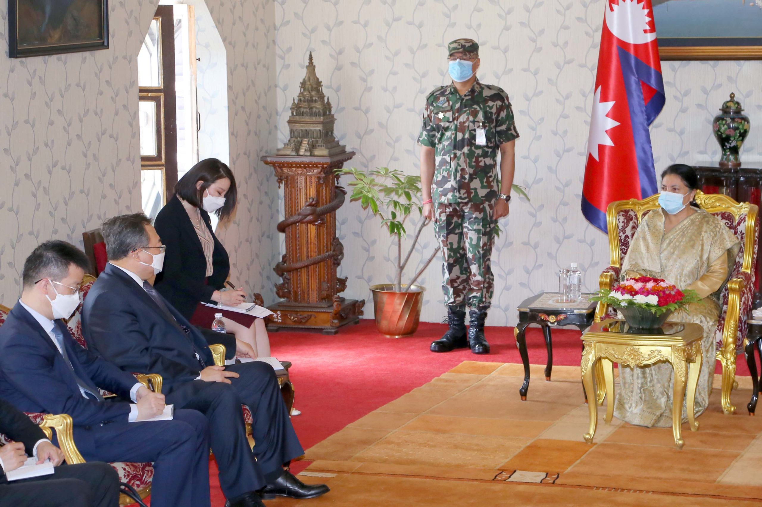 Chinese Communist Party leader Liu calls on President Bhandari