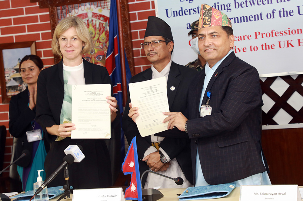 Nepal and the UK sign labour MoU