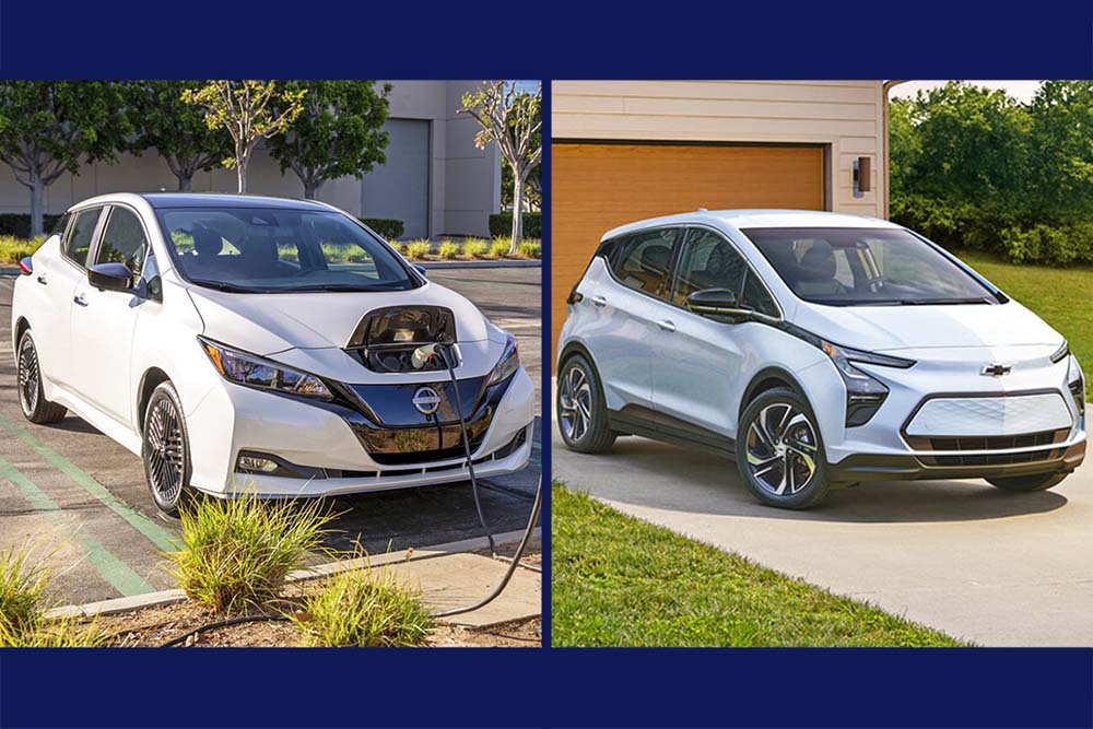 Edmunds compares 2023 Nissan Leaf, 2023 Chevy Bolt EV