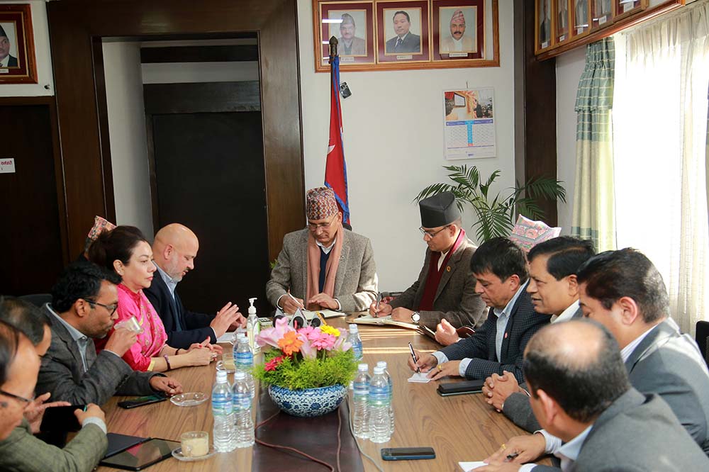 FNCCI delegation meets newly appointed Finance Minister Paudel