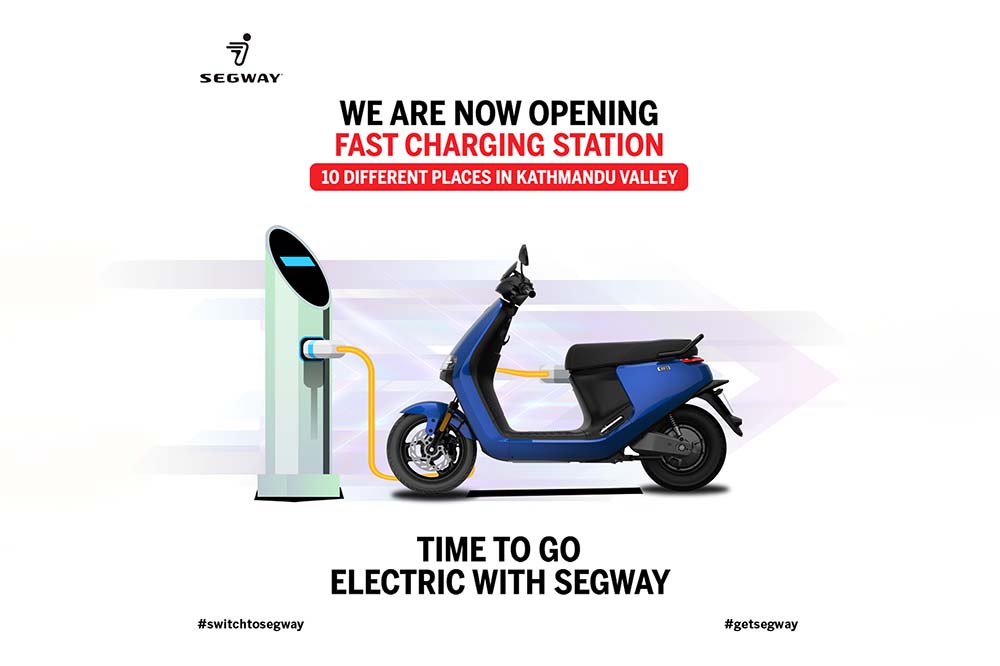 Segway to install 10 EV-charging stations in Kathmandu valley