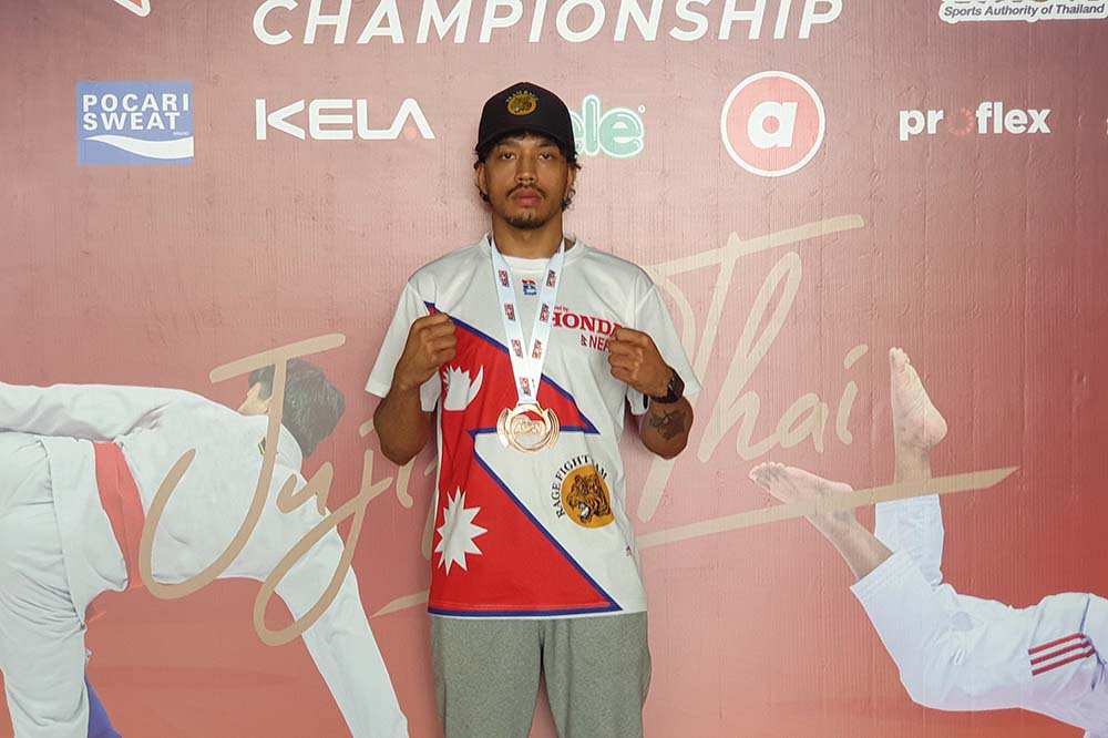 Rajbhandari wins bronze at 7th Asian Jiu-Jitsu Championship in Bangkok