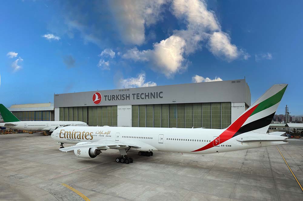 Turkish Technic provides aircraft maintenance service to Emirates Airlines