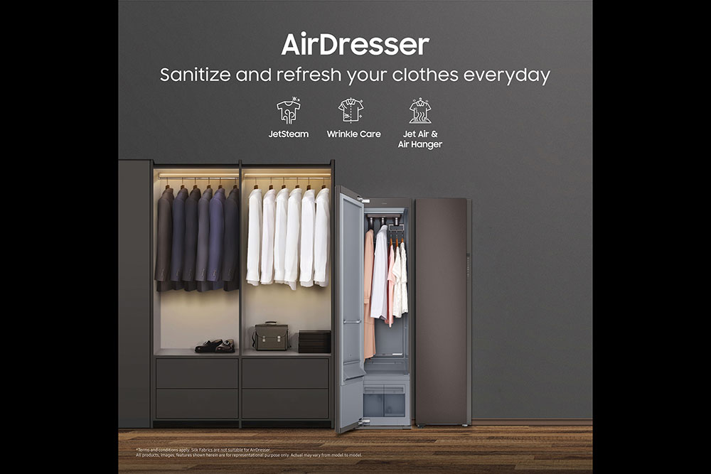 Samsung launches AirDresser, must have clothing care appliance that kills 99.9% of bacteria, viruses