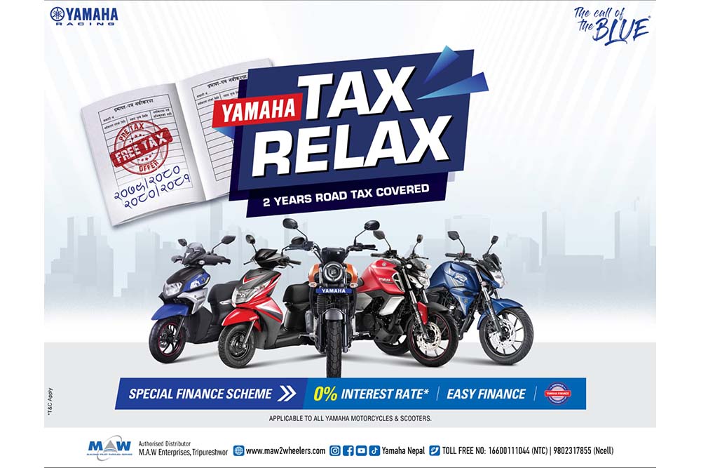 Yamaha covers 2 years of road tax expenses on every purchase