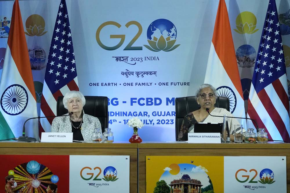 In India, G20 finance chiefs set to address global challenges like climate change, rising debt