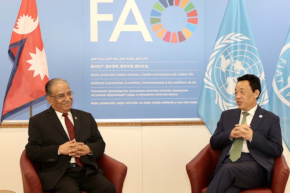 PM Dahal, FAO Director General Qu discuss enhancement of agricultural practices, food security 