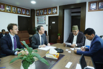 Fitch Ratings team meets DPM Paudel for sovereign credit assessment