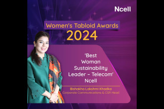 Ncell's Bishakha Lakshmi Khadka wins ‘Best Woman Sustainability Leader’ award 