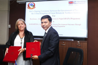 Nepal, UK sign  grant agreement for climate resilience, empowerment of local levels