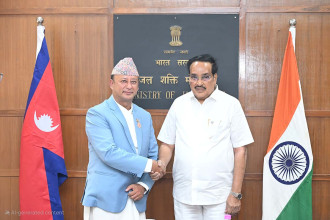 Minister Khadka meets Indian Union Minister Patil, discusses implementation of PMP