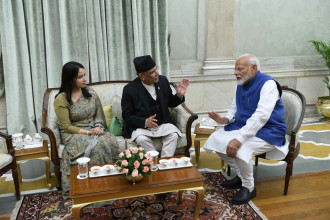 PM Dahal, his Indian counterpart Modi meet