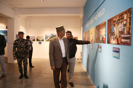 Finance Minister Paudel visits photo exhibition at Nepal Art Council