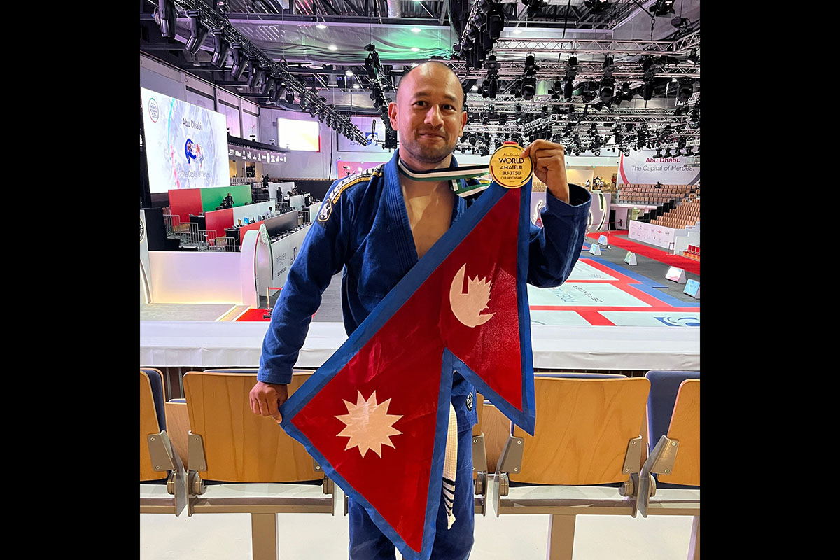 Nepal's Ajaya Joshi wins gold at World Amateur Jiu-Jitsu Championship in UAE