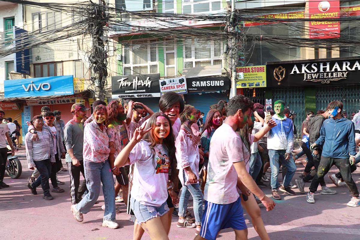 holi festival kathmandu 2025