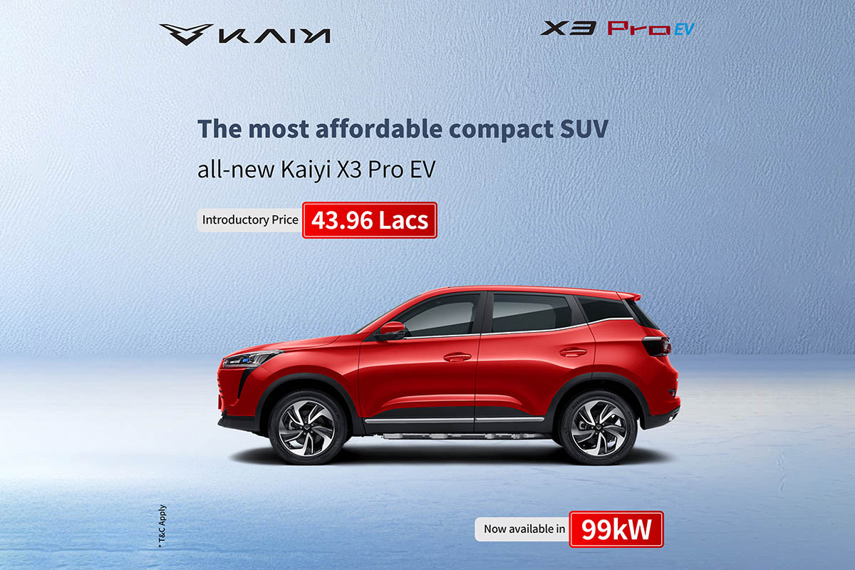 Laxmi E-Mobility unveils Kaiyi X3 Pro EV at introductory price of Rs 43.96 lakh