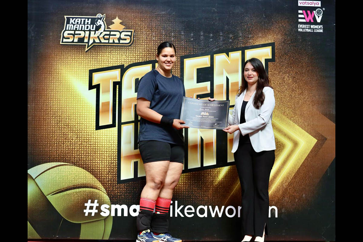 Kathmandu Spikers conclude talent hunt event; Bhatta selected as best player