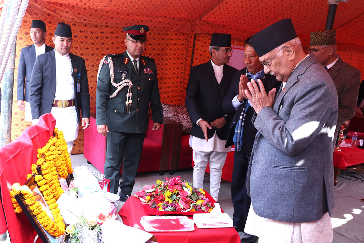 PM Oli pays tribute to martyrs, emphasises their role in national transformation