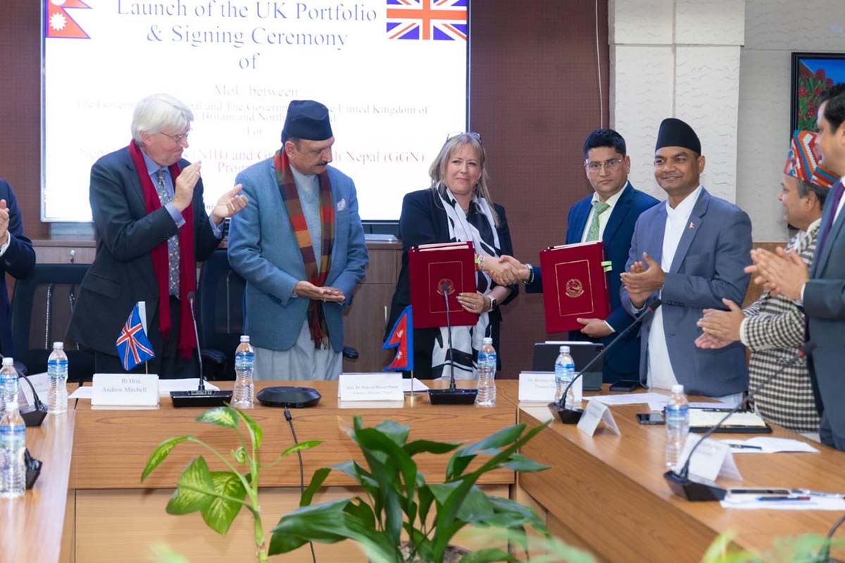Nepal, UK sign agreement to enforce programmes on business and green growth