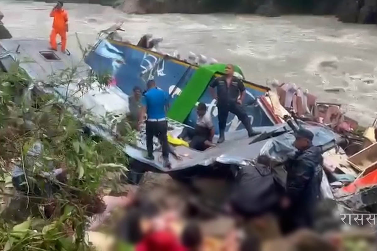 14 dead as bus carrying Indian passengers plunges into Marsyangdi River in Tanahun