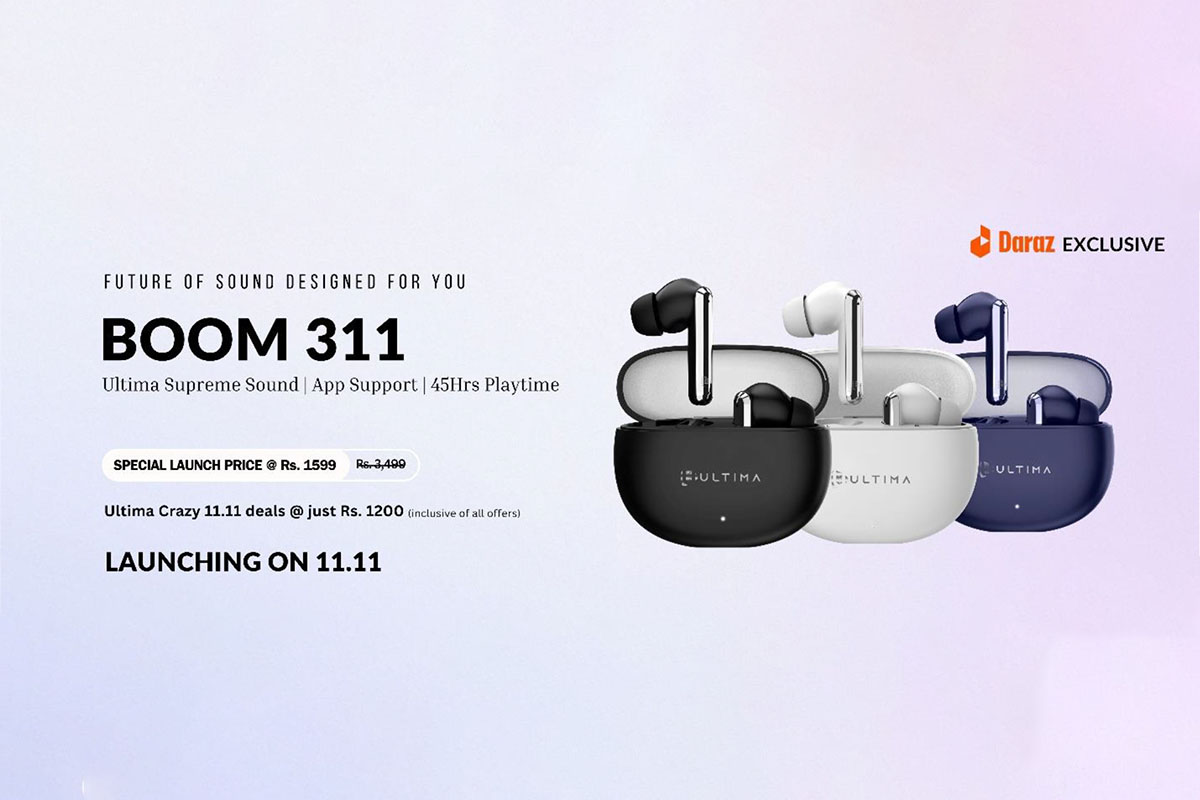 Ultima Lifestyle launches Boom 311 earbuds with special offers on Daraz 11.11