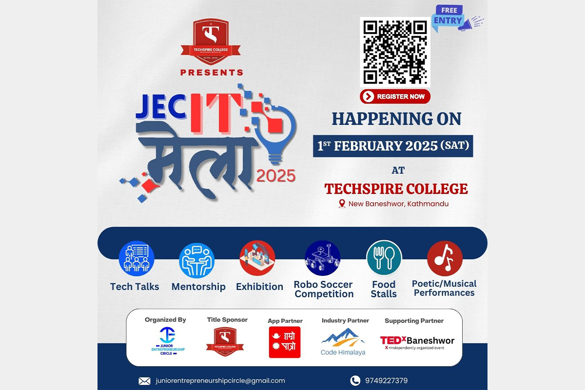 JEC to hold IT fair at Techspire College for high school students on Feb 1