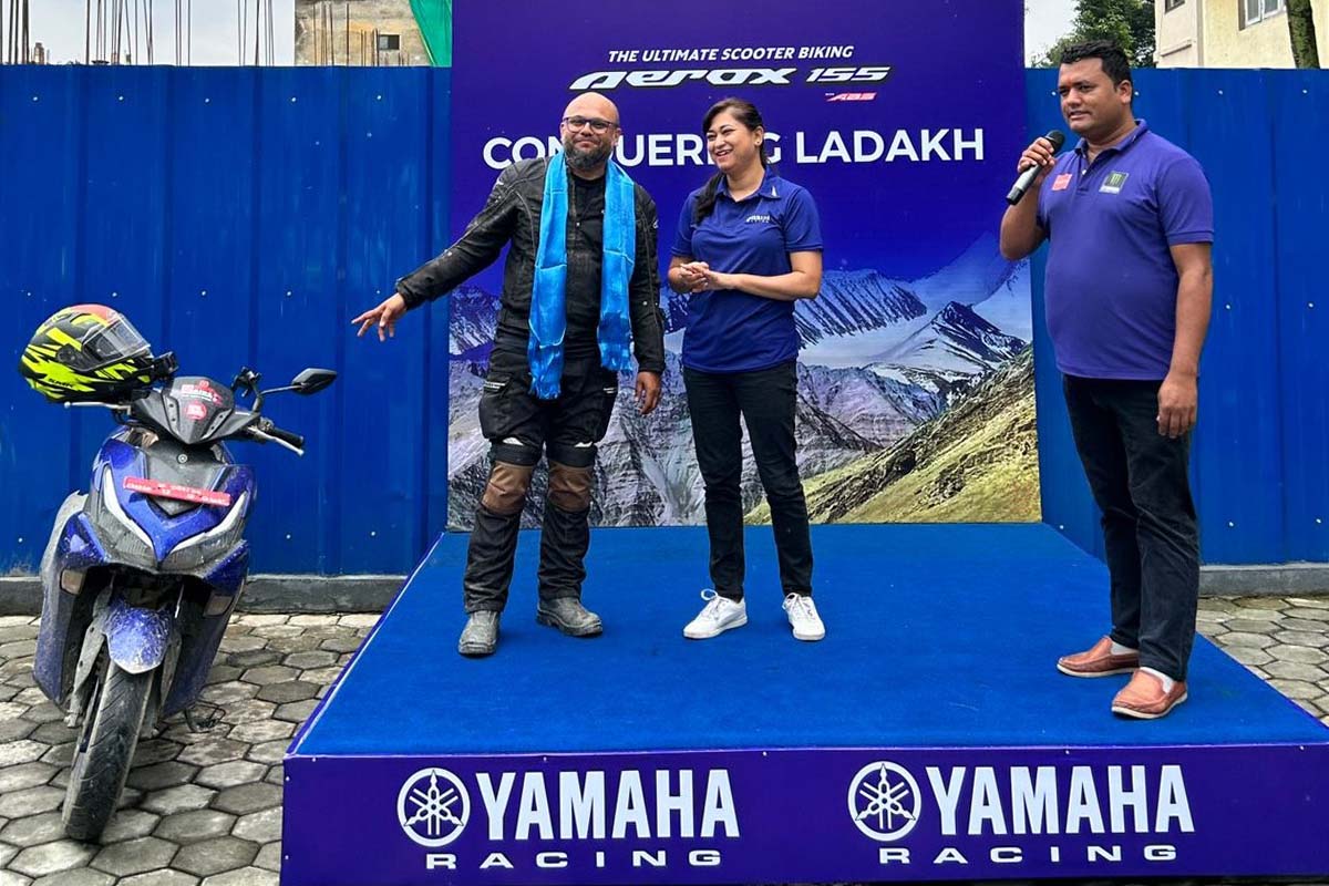 Solo rider Ojha conquers 5,000km on Yamaha Aerox 155 from Kathmandu to Ladakh