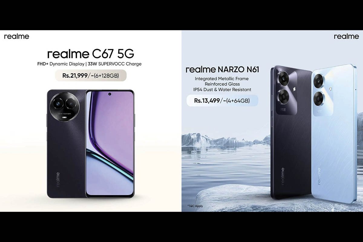 realme launches C67 5G, Narzo N61 smartphones in Nepal